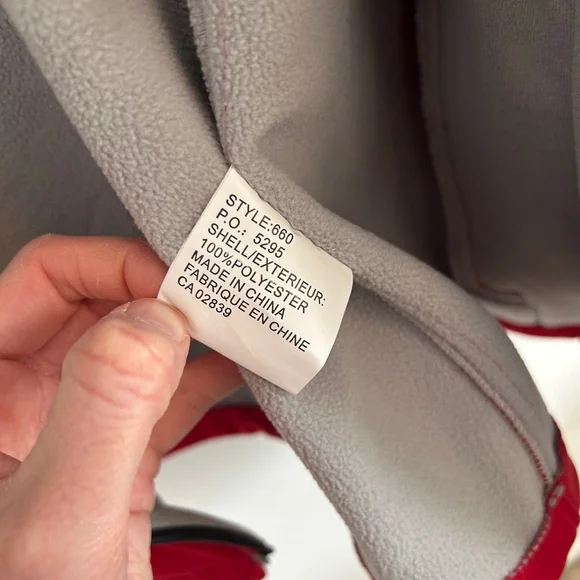 NWT Softshell Fleece Lined Waterproof Jacket Red Size Large - Picture 13 of 17